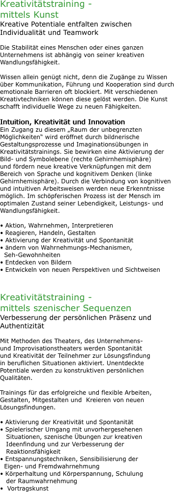Kreativitätstraining -